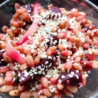 Barley beet salad photo