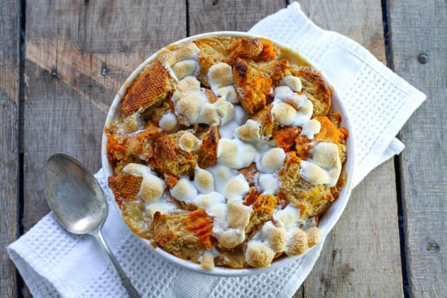 Bourbon Sweet Potato Bread Pudding Recipe - Food Fanatic