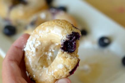 Gluten Free Baked Blueberry Donuts
