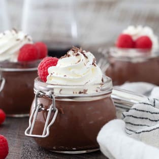 Cabernet chocolate pudding photo