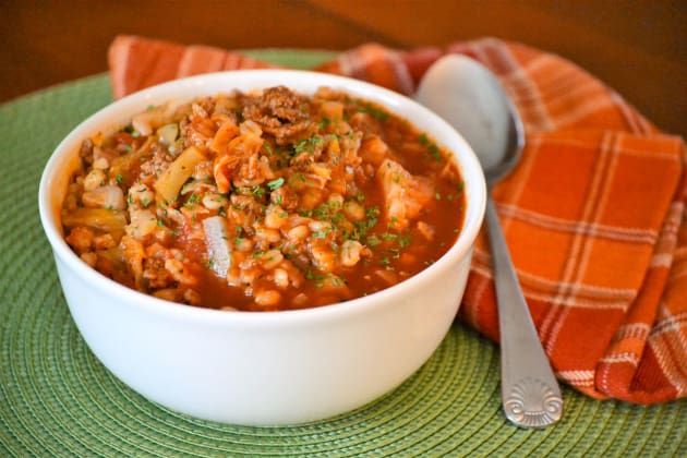 Stuffed Cabbage Soup with Barley Image