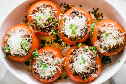 Black Beans and Rice Stuffed Tomatoes Recipe