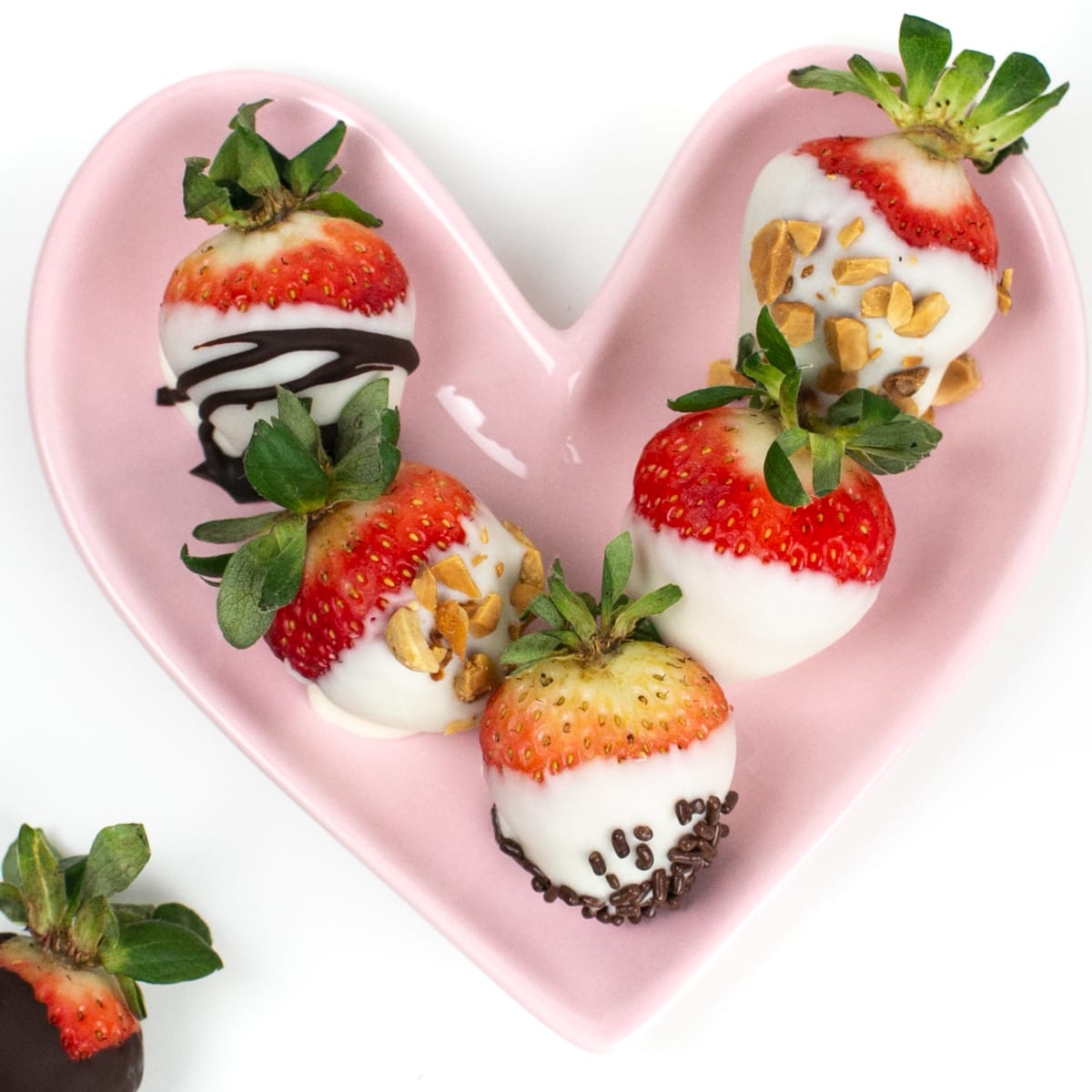 Chocolate Covered Heart Shaped Strawberries