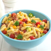 Bacon Cheddar Ranch Pasta Salad Recipe - Food Fanatic