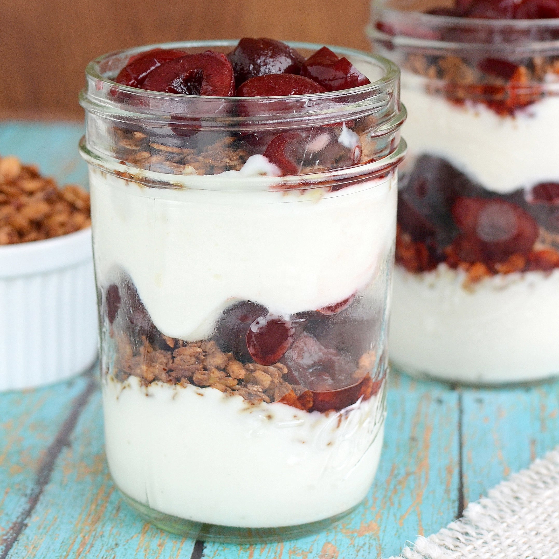 Cherry Greek Yogurt Parfaits Recipe Food Fanatic Grano, which means grain in italian, are the polished whole berries from durum semolina wheat. cherry greek yogurt parfaits recipe