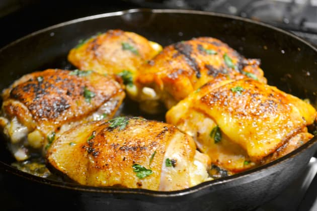 Crispy Cast Iron Chicken Thighs Image