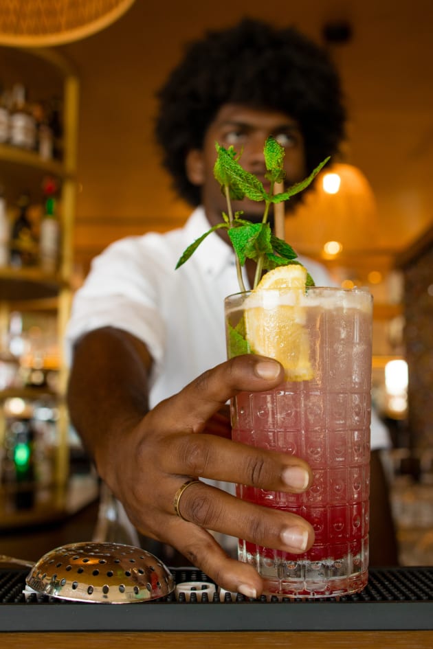Mocktails to Order at a Bar Image Food Fanatic