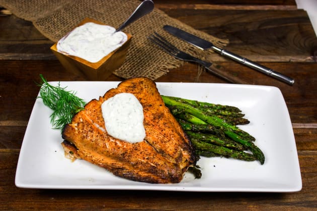 Cedar plank new arrivals salmon dill