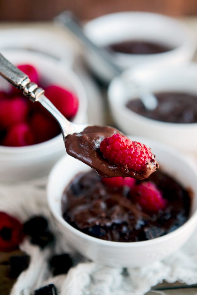 Dark Chocolate Raspberry Pudding Image