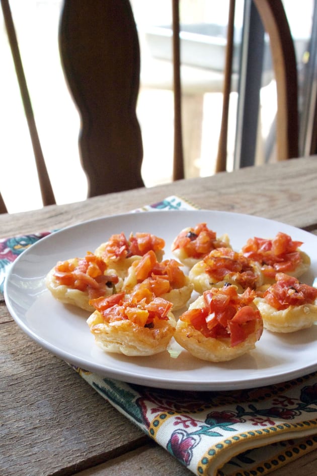 Upside Down Tomato Basil Tartlets Picture