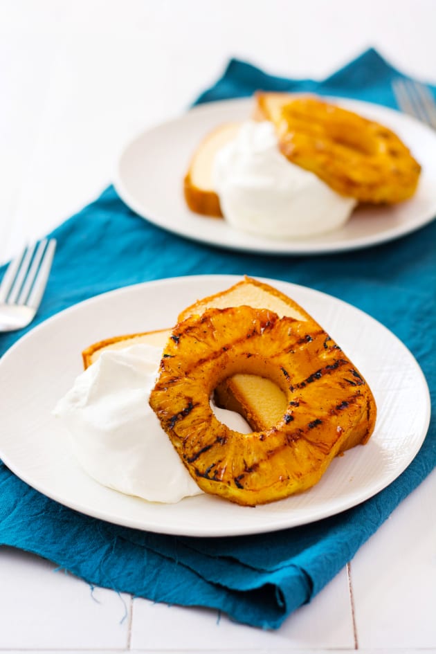 Grilled Pineapple with Mascarpone Whipped Cream - Food Fanatic