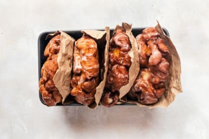 Peach Fritters with Maple Glaze