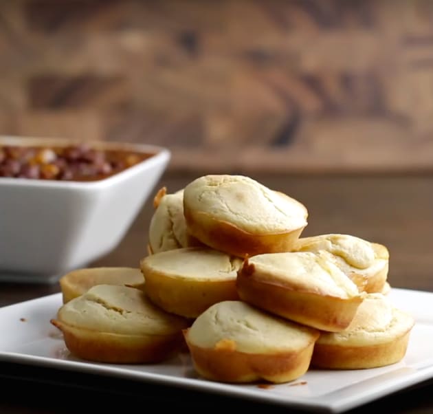 Mozzarella-Stuffed Mini Corn Muffins