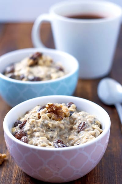 Gluten Free Oatmeal Raisin Overnight Oats Recipe - Food Fanatic