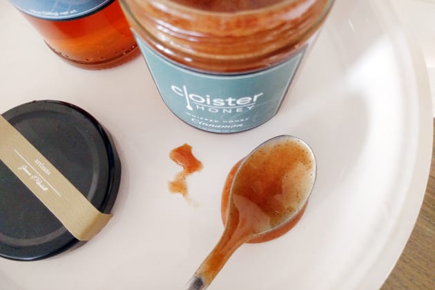 Cinnamon Honey on Cake Stand