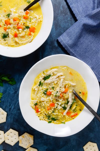 Chicken Cauliflower Rice Soup - Food Fanatic