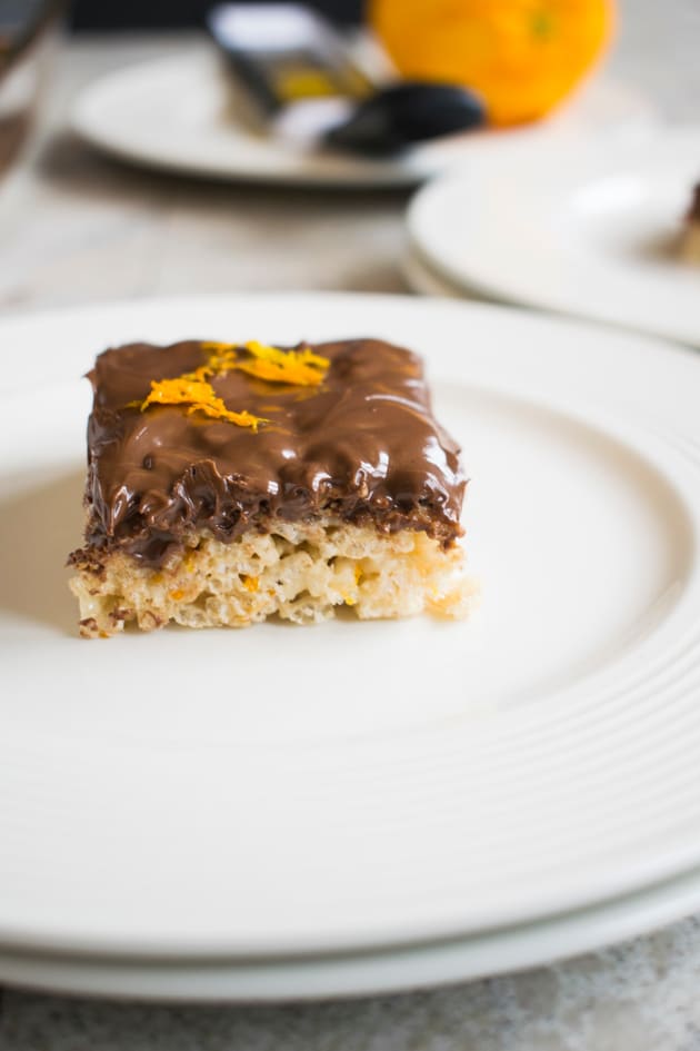 Nutella Rice Krispie Treats with Orange Pic