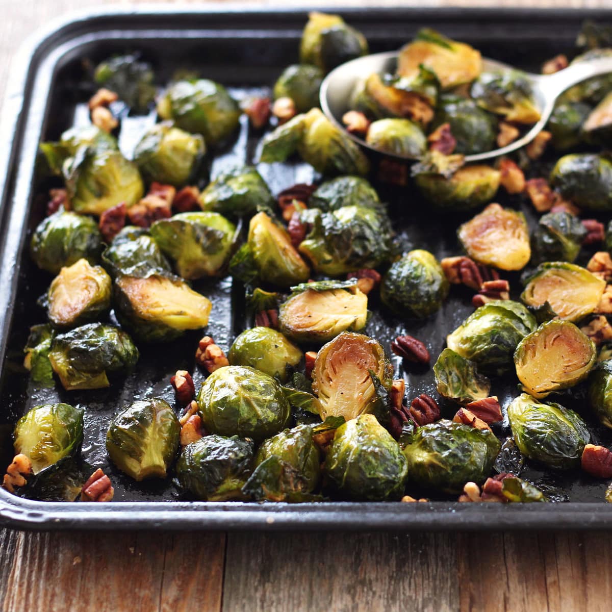 Maple Roasted Brussels Sprouts with Sriracha Recipe-image