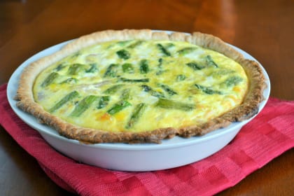 Ham and Asparagus Quiche for Mother's Day