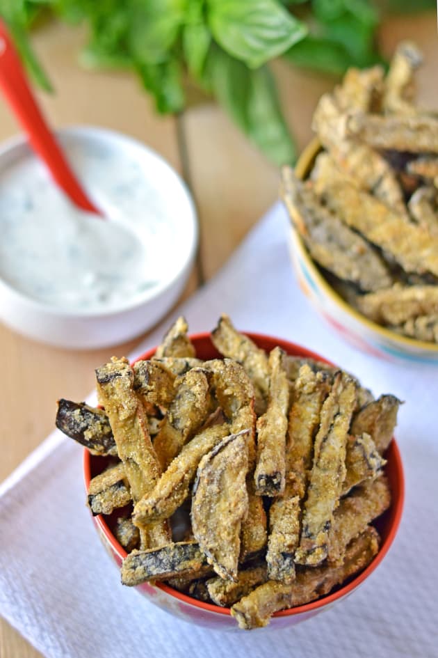 Eggplant Fries Crispy Delicious Side Food Fanatic