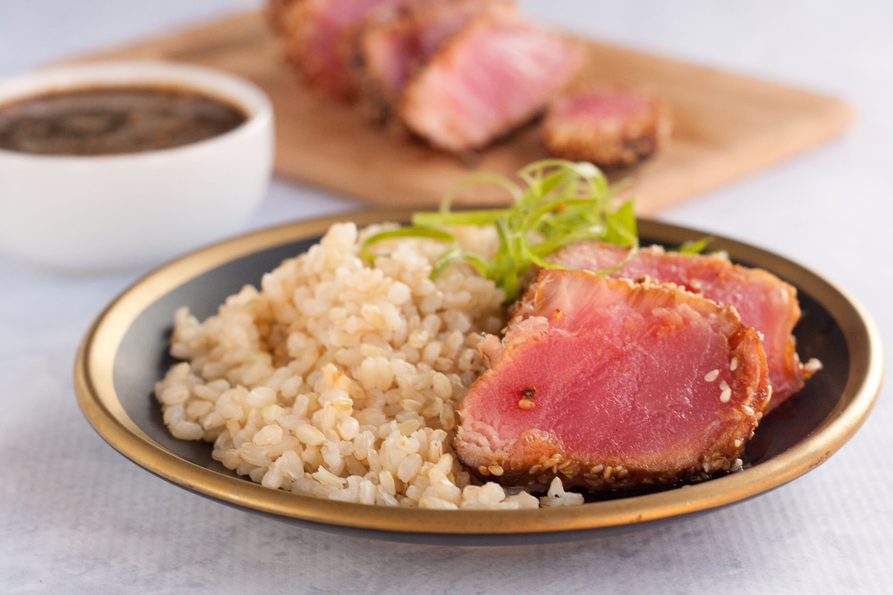 Seared ahi tuna outlet steaks