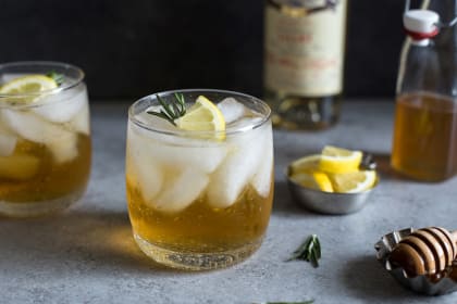 Lillet Spritzer with Honey and Rosemary