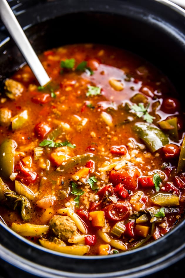 Slow Cooker Tuscan White Bean Soup with Sausage Picture