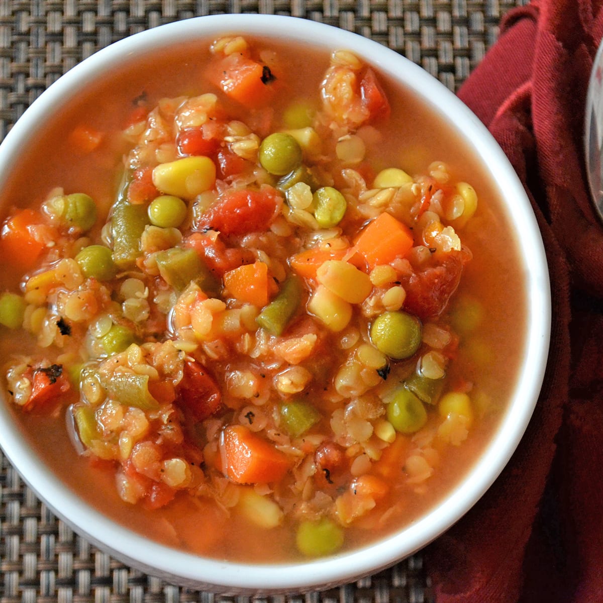 Lentil vegetable soup store
