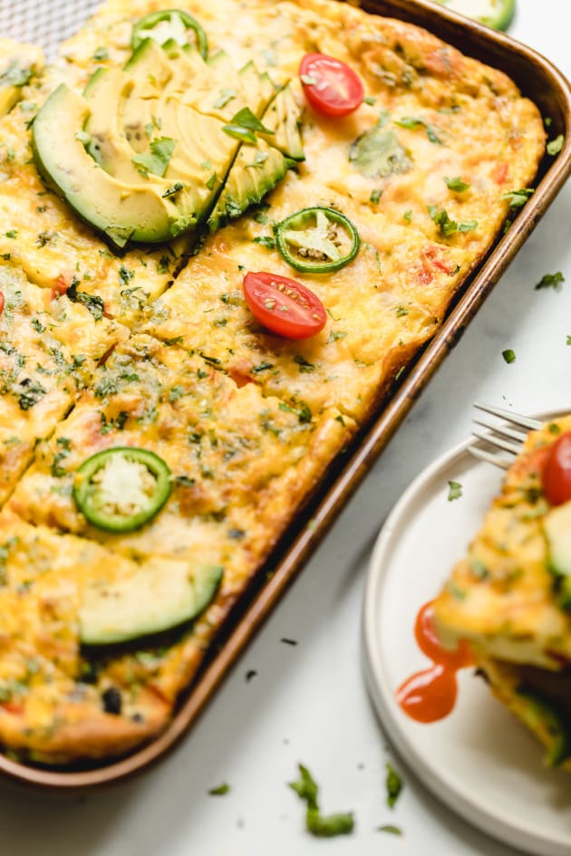 Tex Mex Breakfast Sheet Pan Frittata Recipe Food Fanatic