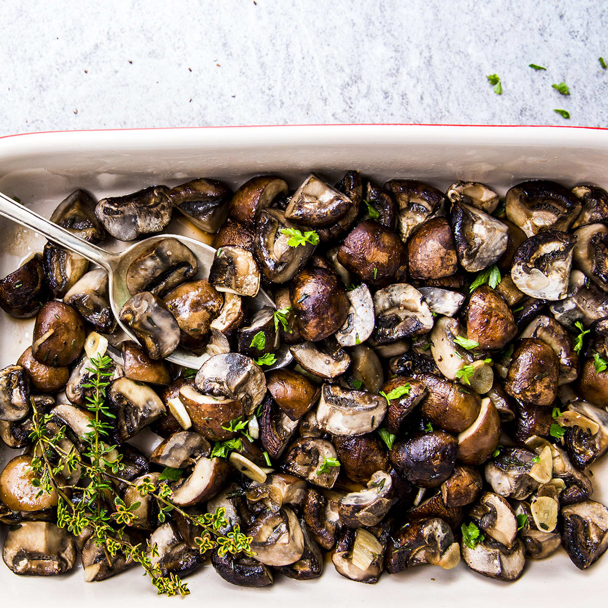 Garlic Butter Baked Mushrooms Recipe Food Fanatic To ease the difficulty in determining various baking times, here is a helpful and detailed reference for various sizes and cuts of salmon and how long they must remain in the oven