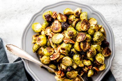 Cranberry Pecan Roasted Brussels Sprouts