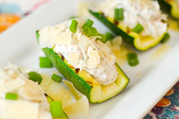 Gluten Free Chicken Salad Zucchini Boats Recipe Food Fanatic