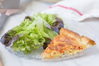 Roasted Red Pepper Quiche