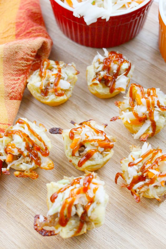 BBQ Shredded Pork Cups with Cheese - Food Fanatic