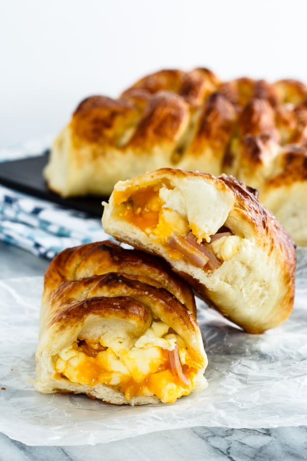 Ham, Egg and Cheese Pretzel Rolls Picture