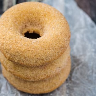 Baked pumpkin spice donuts photo