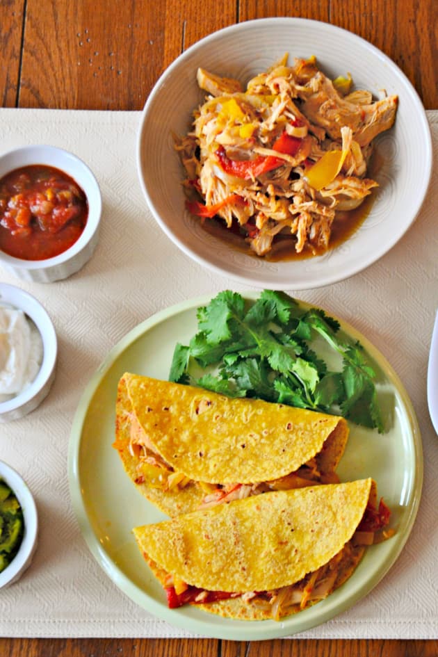 Slow Cooker Chicken Tacos - Food Fanatic