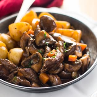 Skillet beef tips and gravy photo