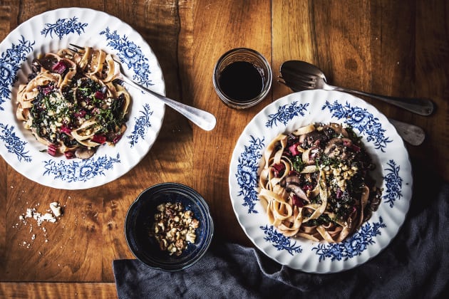 Mushroom Swiss Chard Pasta Photo