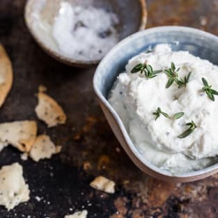 Whipped goat cheese photo