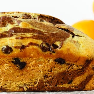 Marbled chocolate orange bread photo