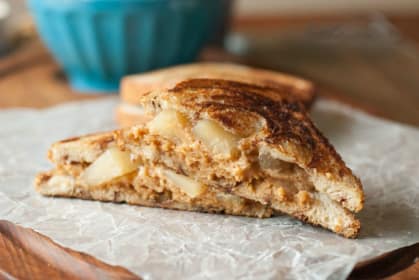 Apple Pie Grilled Peanut Butter Sandwich