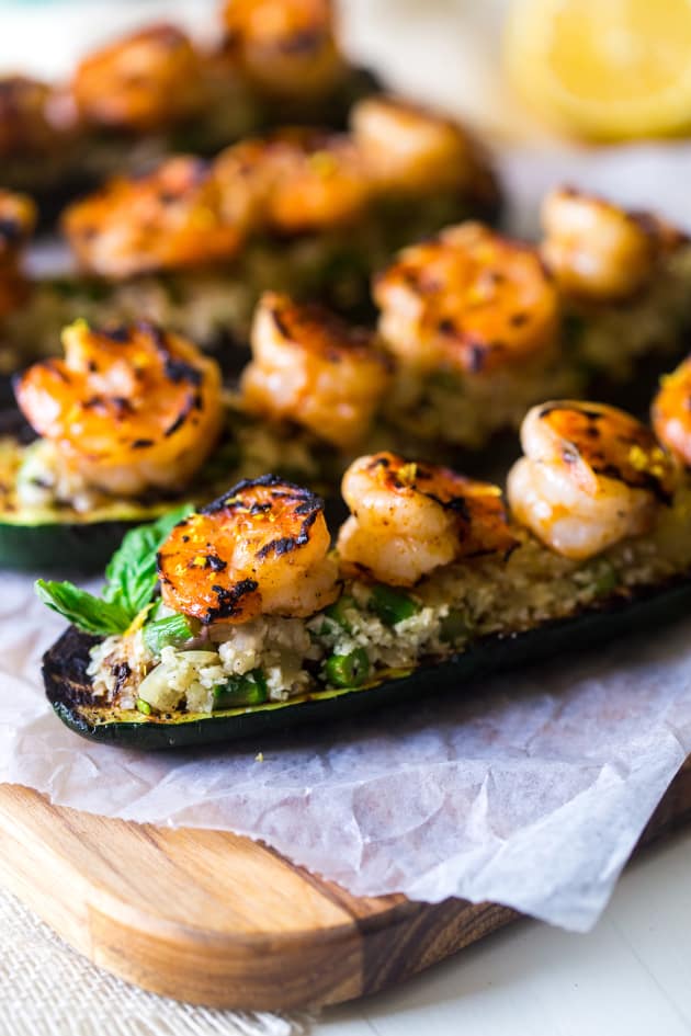 Grilled Stuffed Zucchini with Shrimp Picture