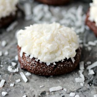 Chocolate coconut cookies photo