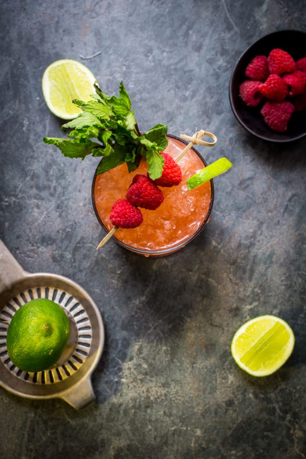 Raspberry Mint Tequila Smash Picture