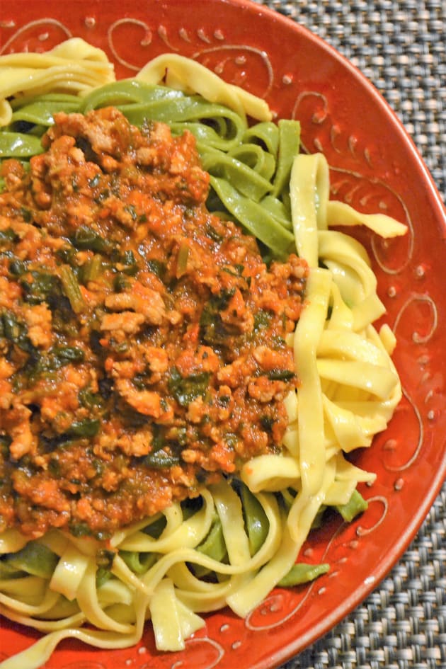 Easy Bolognese Sauce with Spinach Image
