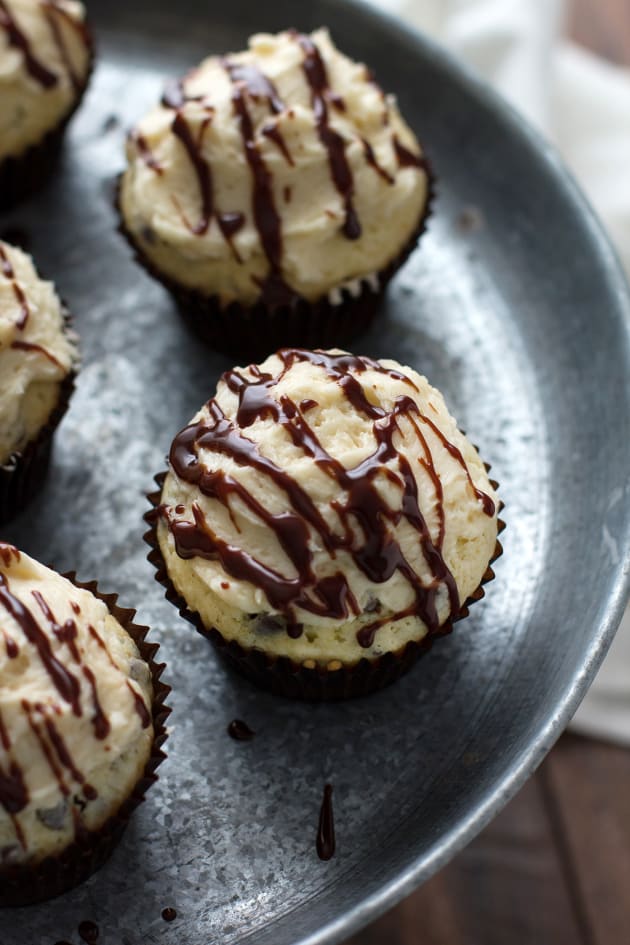 Fudge-Stuffed Chocolate Chip Cupcakes Image