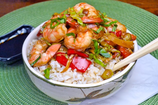 Asian Shrimp Rice Bowls Recipe - Food Fanatic