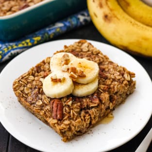 Toaster oven baked oatmeal photo