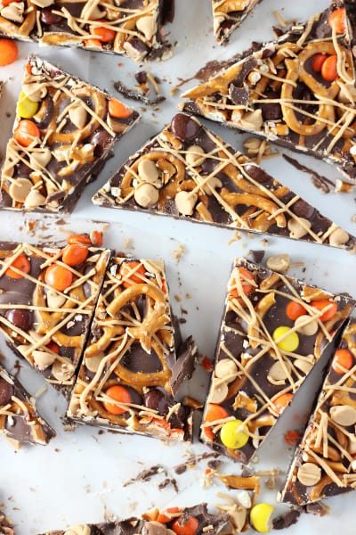 Chocolate Peanut Butter Pretzel Bark Pic